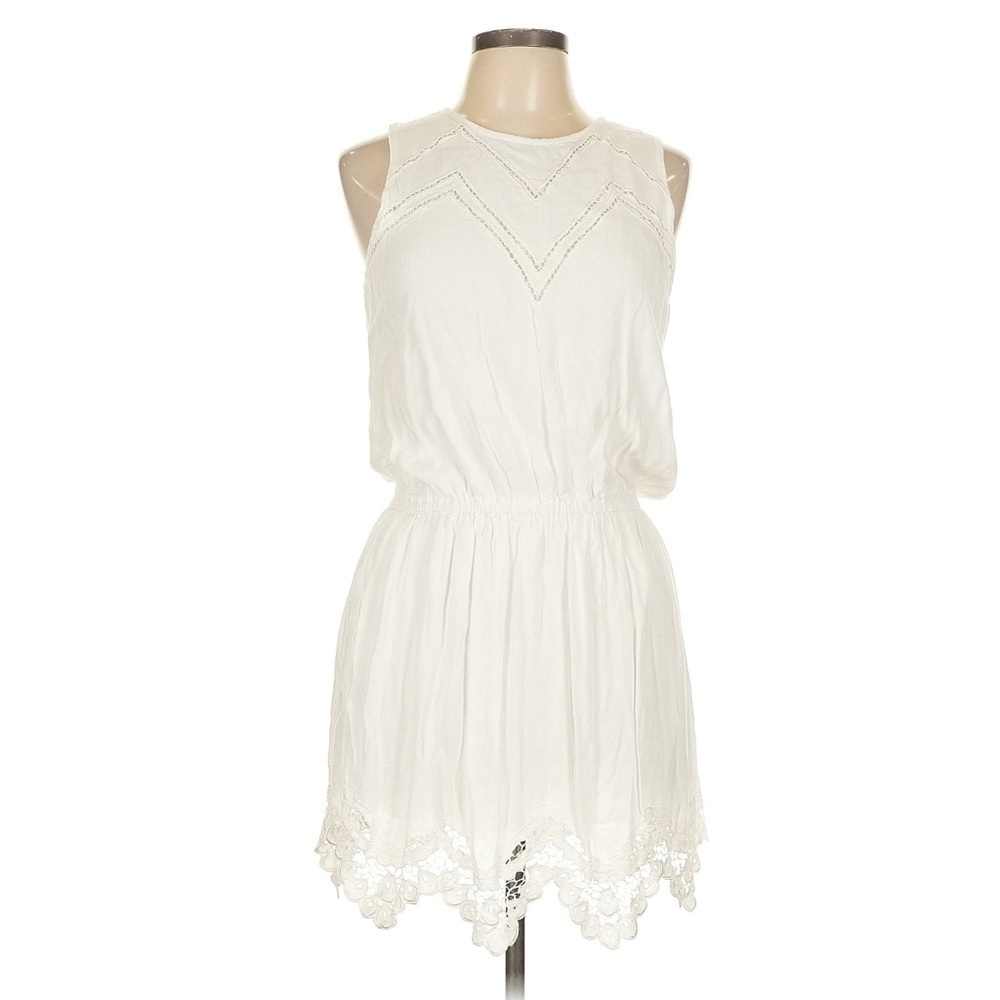 Elegant White Sleeveless Dress Size Large Angels by the Sea